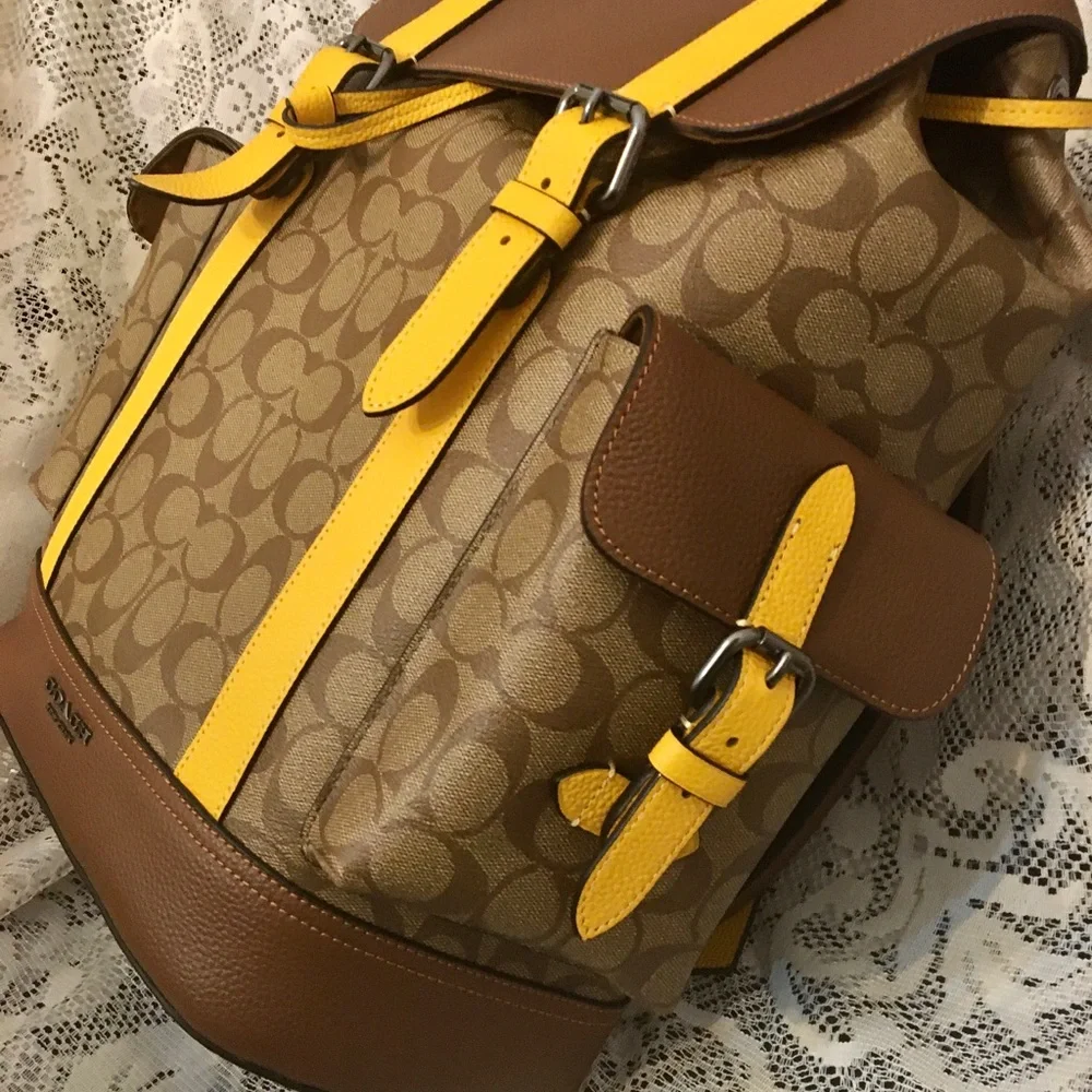 Hudson Backpack In Colorblock Signature Canvas - Picture 9 of 12